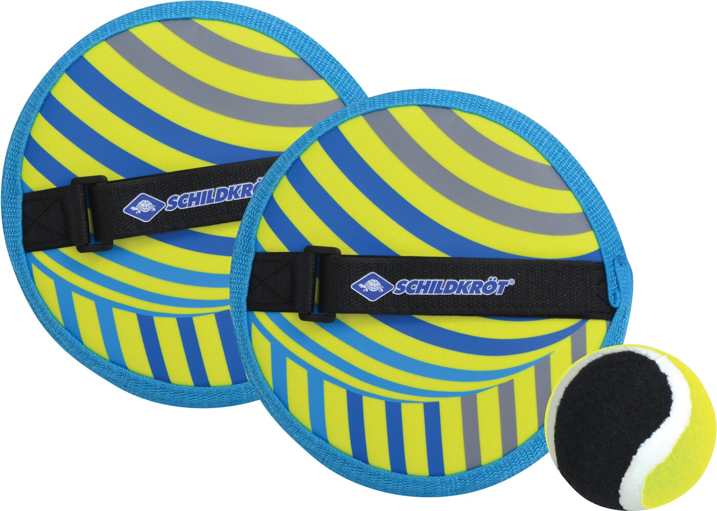 DONIC SCHILDKRÖT NEOPREN KLETT BALL SET, neon-gelb