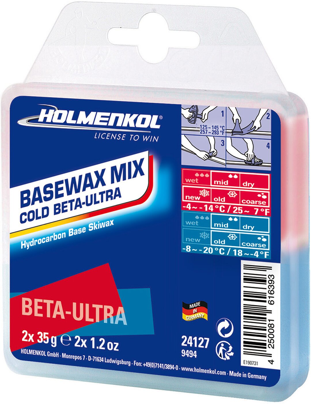 HOLMENKOL Worldcup Mix Cold red-blue 2x35 g