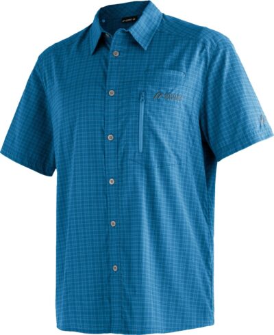 MAIER SPORTS Mats S/S He-Hemd 1/2 Arm el. BLUE CHECK [Digital]