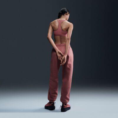 NIKE W NK SWSH MED SPT BRA CANYON PINK/WHITE – Bild 5