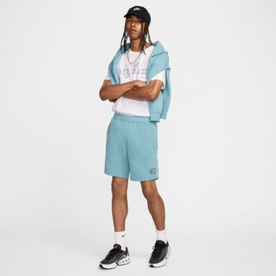 NIKE M NSW SW AIR SHORT FT DENIM TURQ/WHITE/BLACK – Bild 4