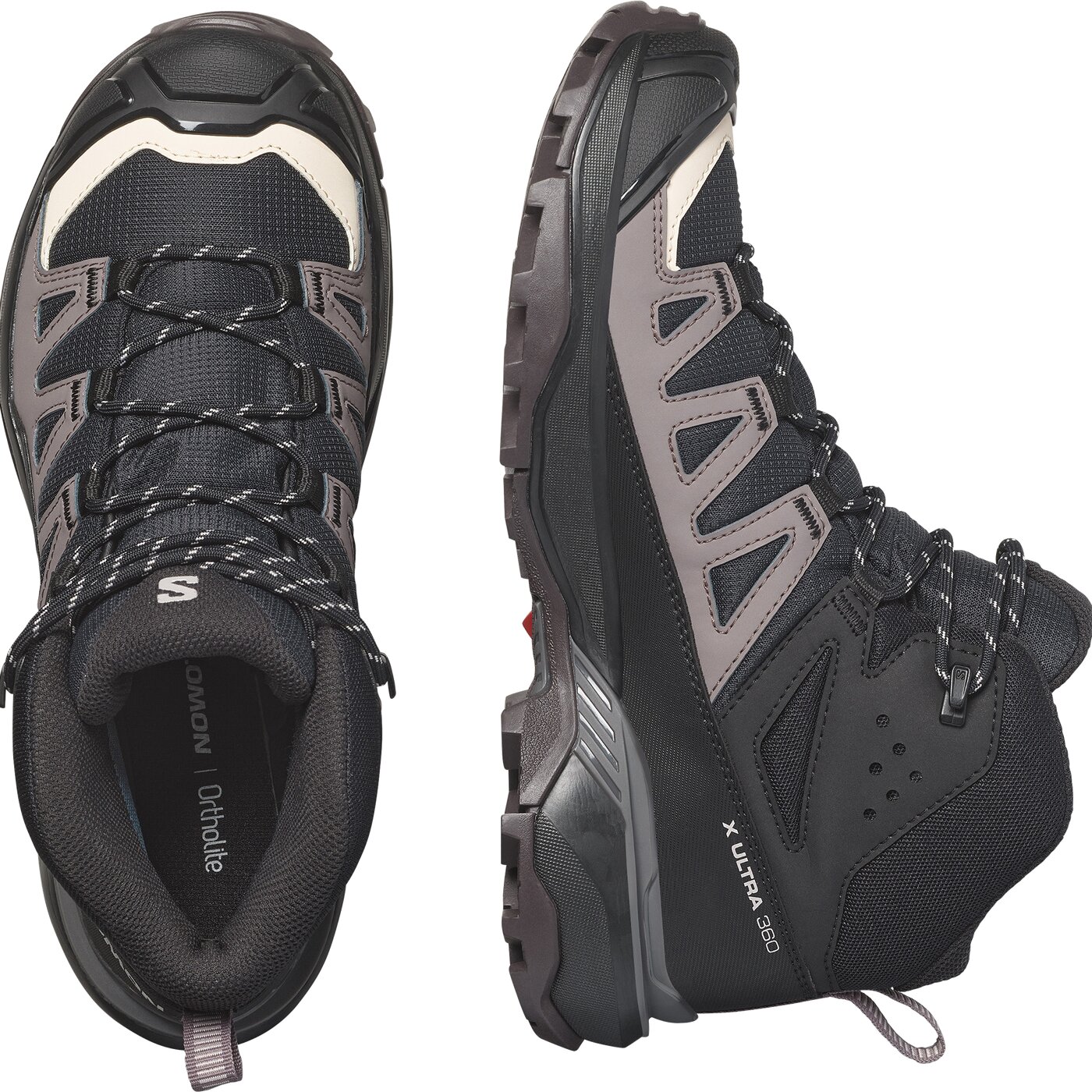 SALOMON SHOES X ULTRA 360 MID GTX W Bl BLACK/PLUM KITTEN/SHALE – Bild 3
