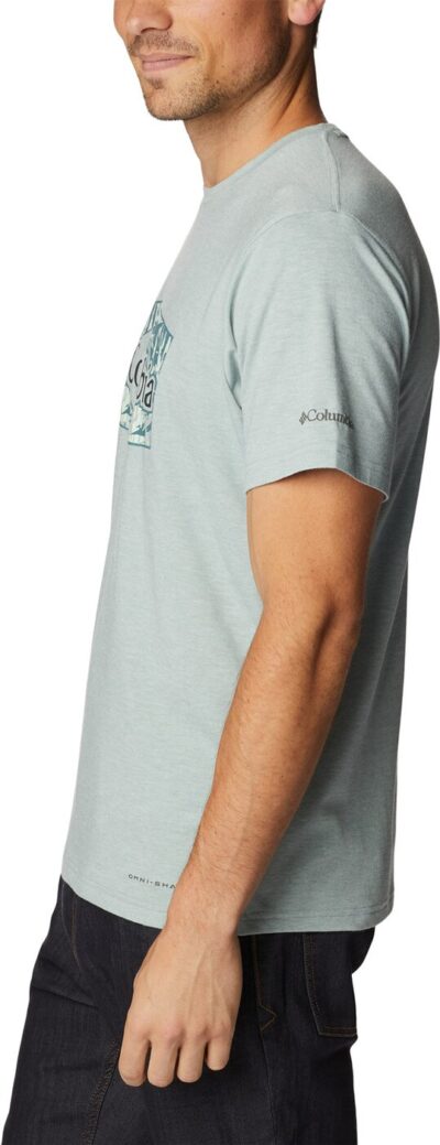 COLUMBIA Men's Sun Trek Short Sleeve Gr NIAGARA HTHR, PALMED HEX G – Bild 3