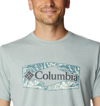 COLUMBIA Men's Sun Trek Short Sleeve Gr NIAGARA HTHR, PALMED HEX G – Bild 4