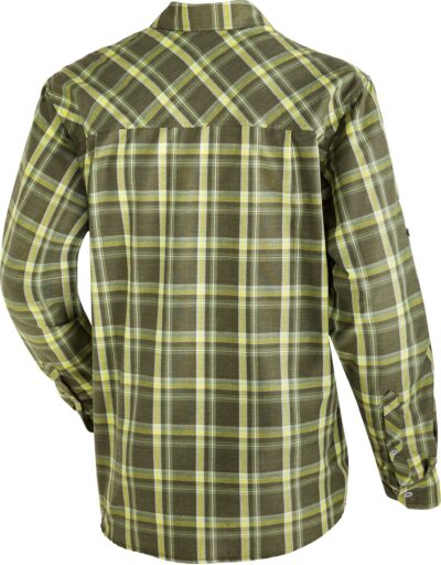 MAIER SPORTS CLAAS He-Hemd 1/1 Arm SULPHUR / MILITARY CHECK – Bild 2