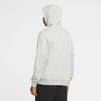 NIKE M NSW CLUB HOODIE PO FT DK GREY HEATHER/MATTE SILVER/W – Bild 2