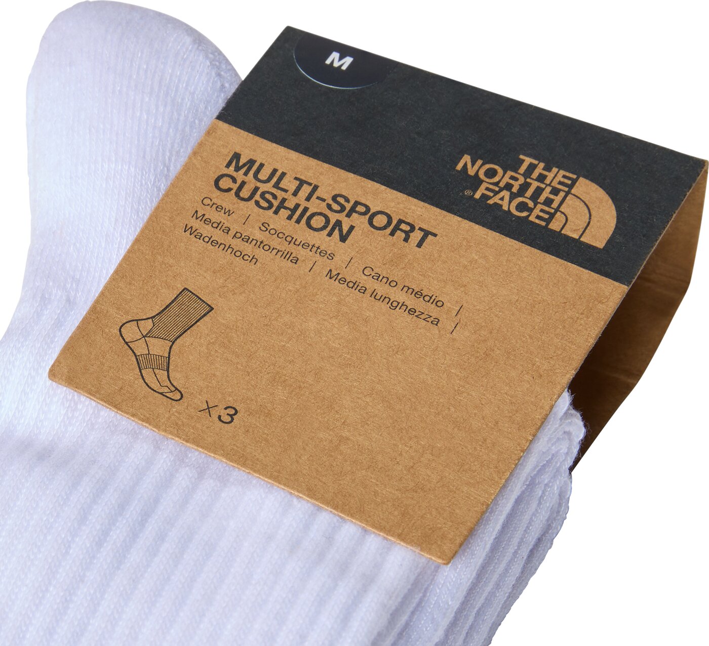 THE NORTH FACE MULTI SPORT CUSH CREW SOCK 3P TNF WHITE – Bild 3