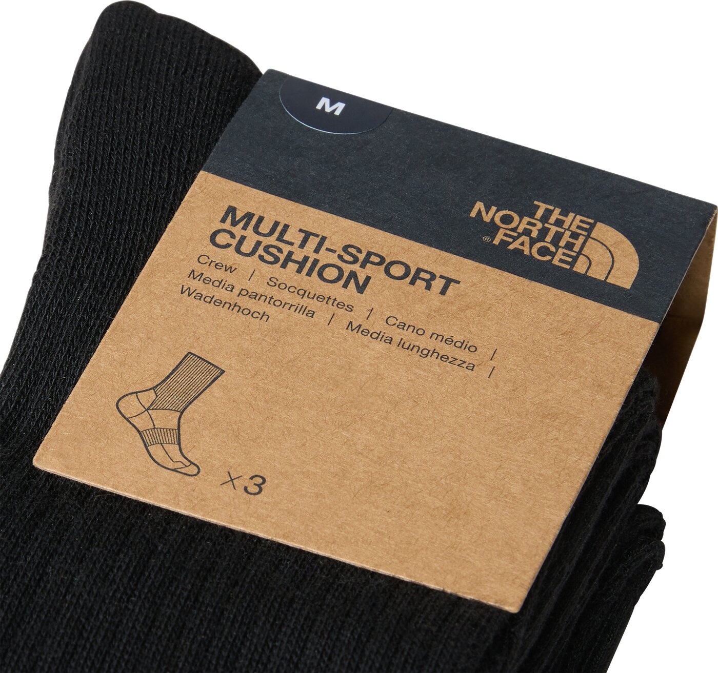 THE NORTH FACE MULTI SPORT CUSH CREW SOCK 3P TNF BLACK – Bild 3