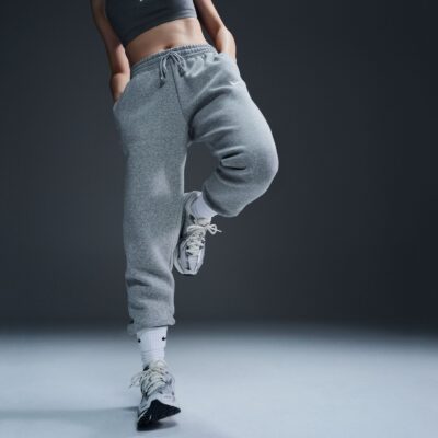 NIKE W NSW PHNX FLC MR PANT STD DK GREY HEATHER/SAIL – Bild 6
