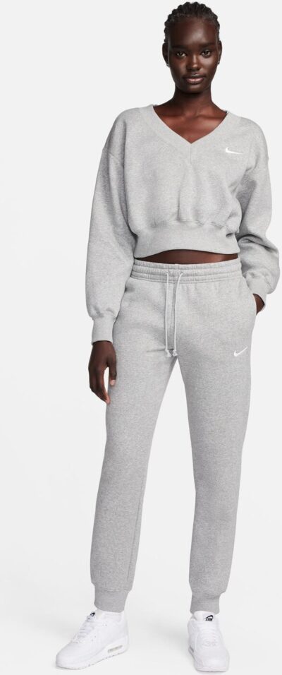 NIKE W NSW PHNX FLC MR PANT STD DK GREY HEATHER/SAIL – Bild 8