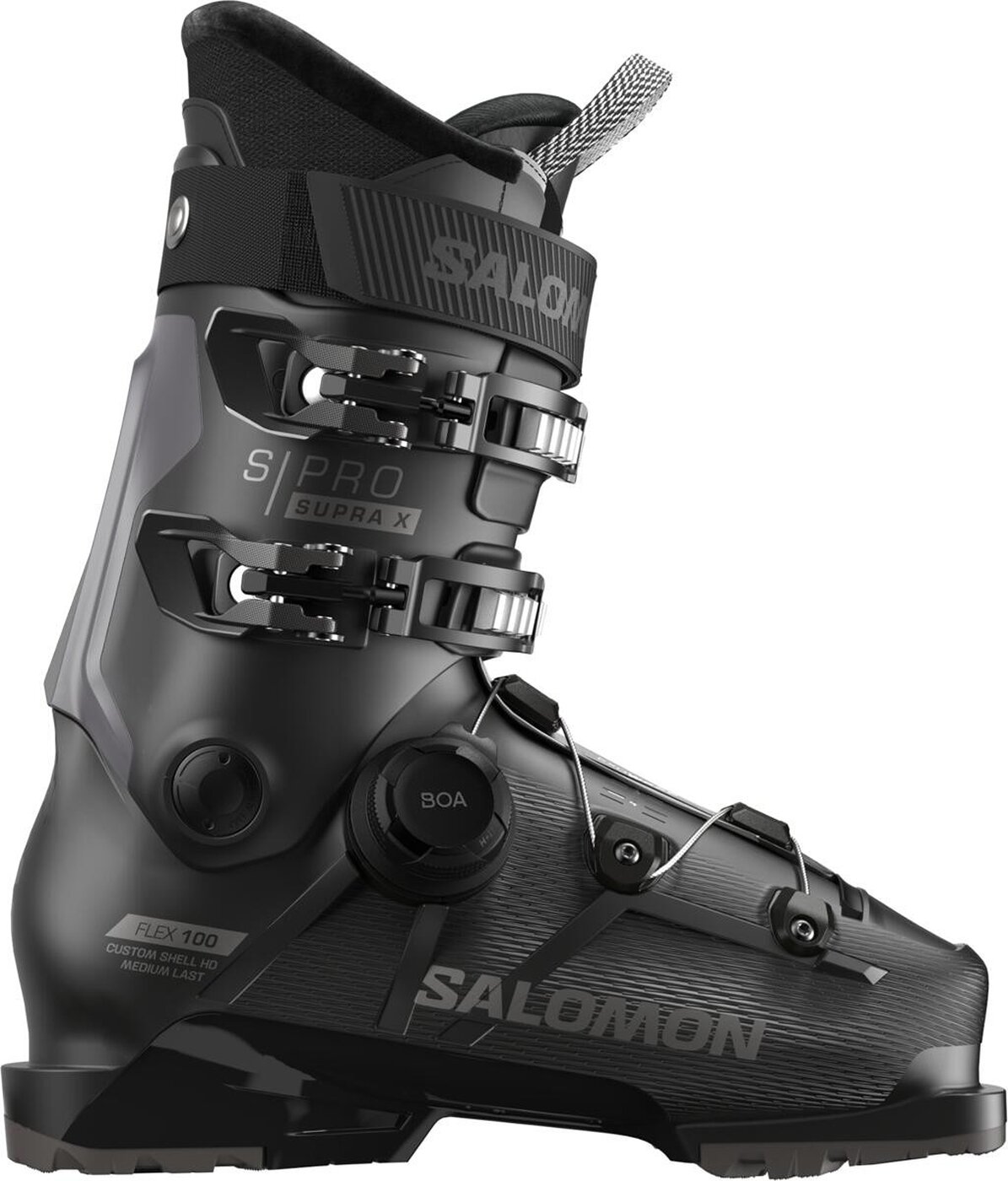 SALOMON ALP. BOOTS S/PRO SUPRA BOA X100 BLACK/DARK GREY MET./DARK GREY MET.