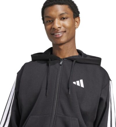 ADIDAS M 3S FL FZ HD BLACK/WHITE – Bild 5