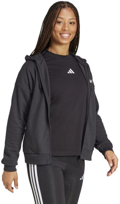 ADIDAS W LIN FT FZ HD BLACK/WHITE – Bild 4