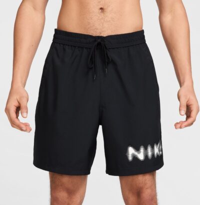 NIKE M NK DF FORM 7IN UL SHORT SWOO BLACK/WHITE
