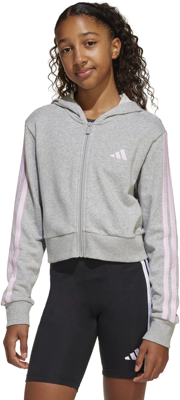 ADIDAS JG 3S FT FZ CRO MGREYH/CLPINK – Bild 2