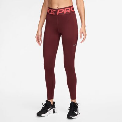 NIKE W NP SCULPT DF HR TIGHT DARK TEAM RED/WHITE