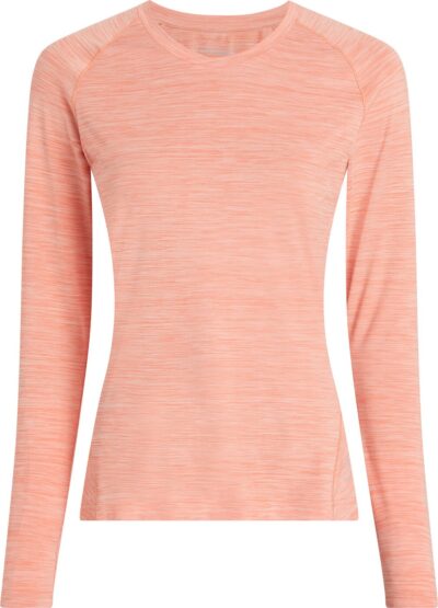 ENERGETICS Da.-Langarmshirt Rylinda LS W MELANGE/RED LIGHT