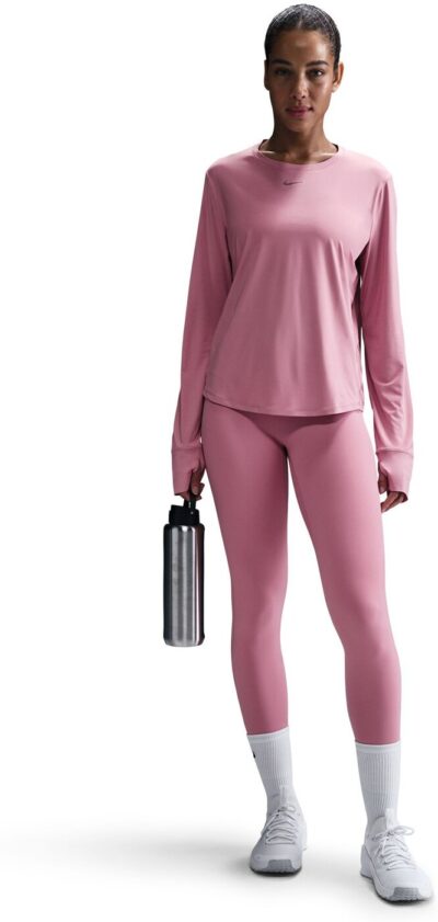 NIKE W NK ONE CLASSIC DF LS TOP ELEMENTAL PINK/BLACK