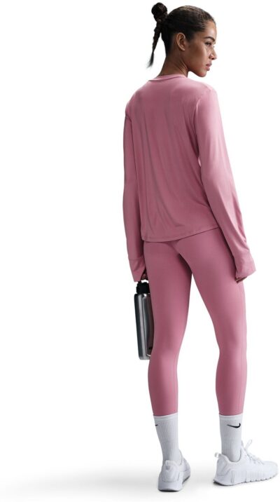 NIKE W NK ONE CLASSIC DF LS TOP ELEMENTAL PINK/BLACK – Bild 2