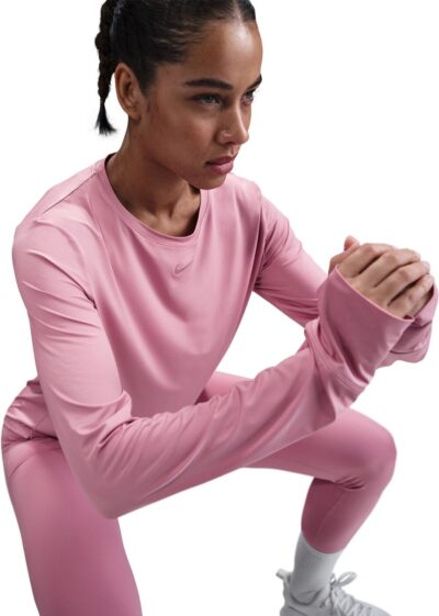 NIKE W NK ONE CLASSIC DF LS TOP ELEMENTAL PINK/BLACK – Bild 5