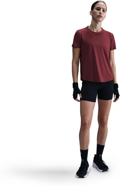 NIKE W NK ONE CLASSIC DF SS TOP DARK TEAM RED/BLACK