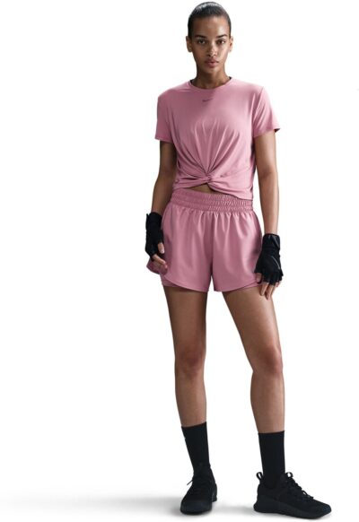 NIKE W NK ONE CLASSIC TWST SS ELEMENTAL PINK/BLACK – Bild 4