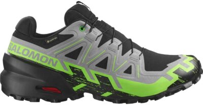 SALOMON SHOES SPEEDCROSS 6 GTX Bk/A BLACK/ALLOY/GREEN GECKO