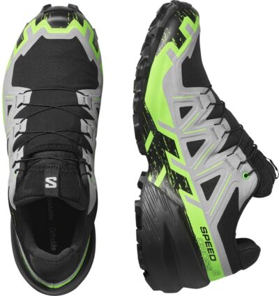 SALOMON SHOES SPEEDCROSS 6 GTX Bk/A BLACK/ALLOY/GREEN GECKO – Bild 3