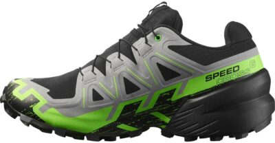 SALOMON SHOES SPEEDCROSS 6 GTX Bk/A BLACK/ALLOY/GREEN GECKO – Bild 4