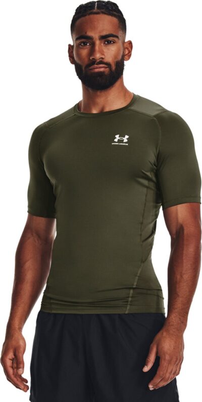 UNDER ARMOUR UA HG ARMOUR COMP SS MARINE OD GREEN