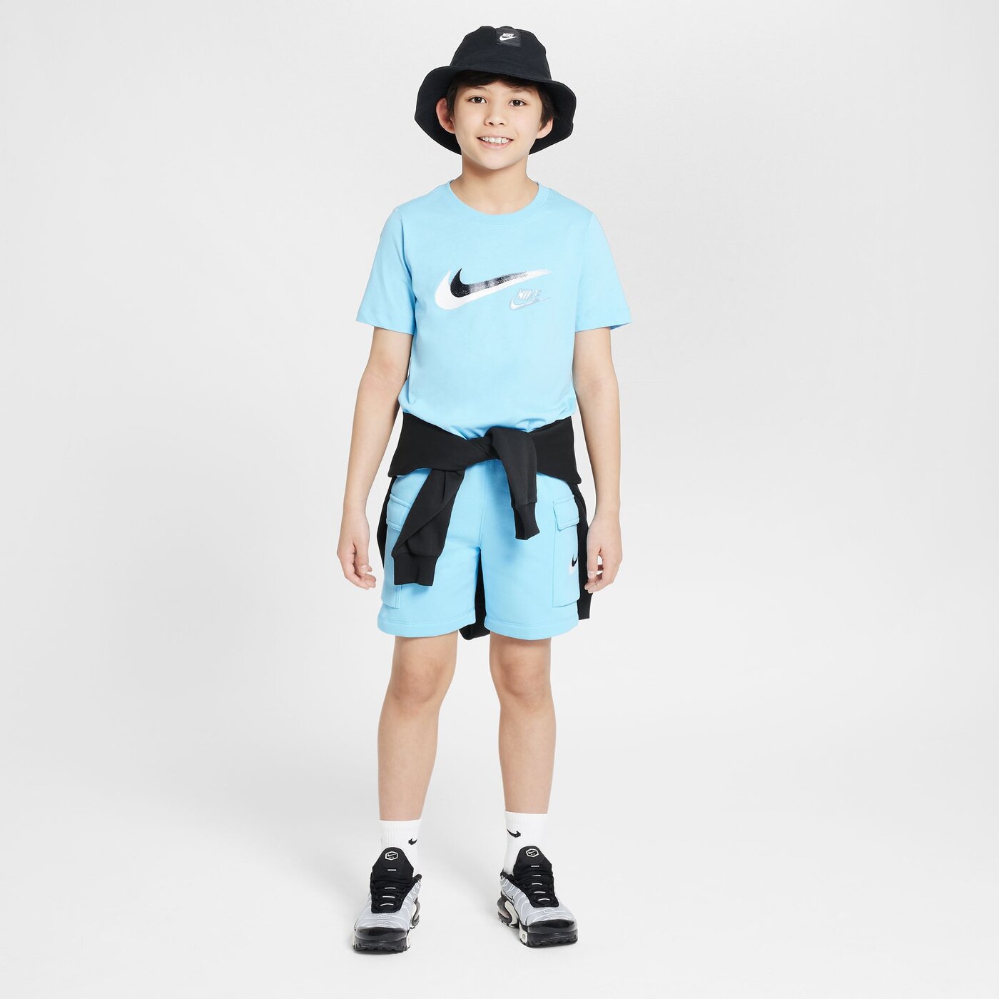 NIKE B NSW SI FLC SHORT AQUARIUS BLUE – Bild 3