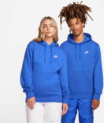 NIKE M NSW CLUB HOODIE PO BB GAME ROYAL/GAME ROYAL/WHITE – Bild 4