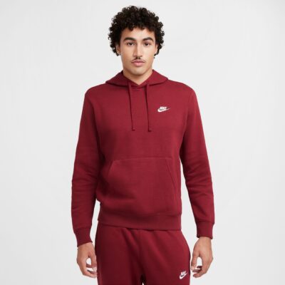 NIKE M NSW CLUB HOODIE PO BB TEAM RED/TEAM RED/WHITE