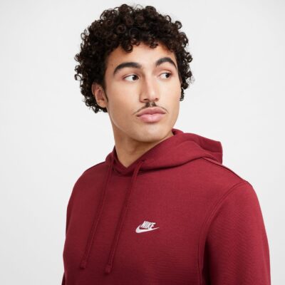 NIKE M NSW CLUB HOODIE PO BB TEAM RED/TEAM RED/WHITE – Bild 7