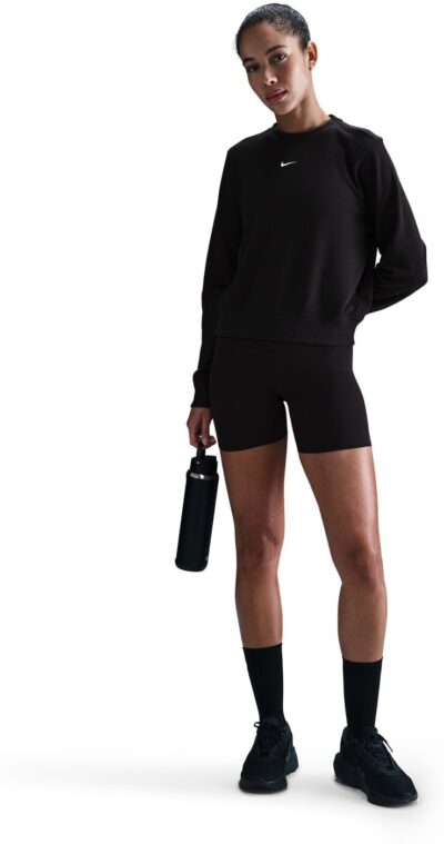 NIKE W NK ONE DF CREW HBR TT BLACK/COOL GREY/WHITE