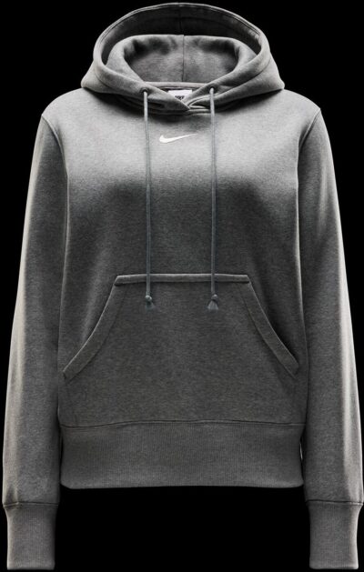 NIKE W NSW PHNX FLC STD PO HOODIE DK GREY HEATHER/SAIL