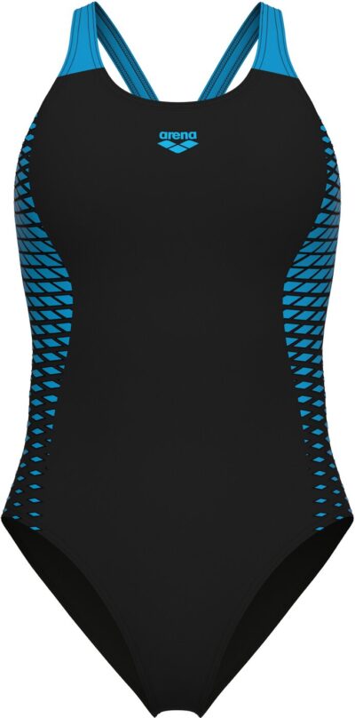 ARENA WOMEN'S ARENA OPENINGS SWIMSUI BLACK-TURQUOISE
