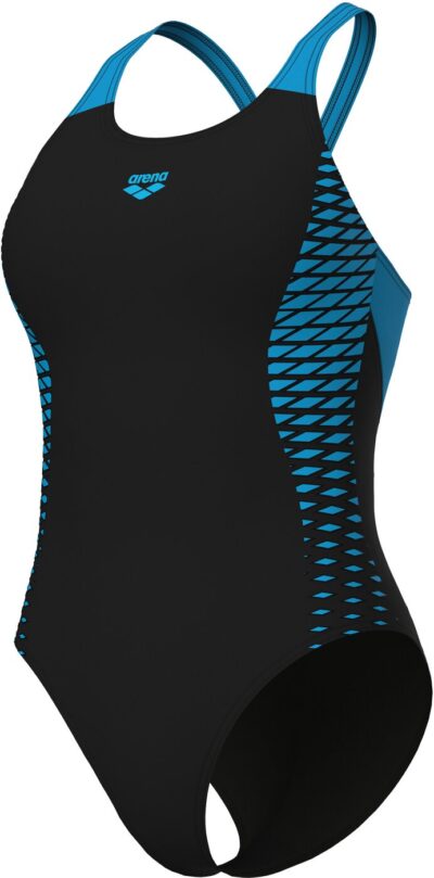 ARENA WOMEN'S ARENA OPENINGS SWIMSUI BLACK-TURQUOISE – Bild 3