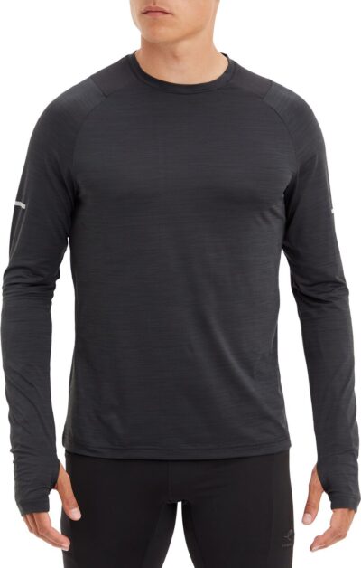 ENERGETICS He.-Langarmshirt Ailo LS M MELANGE/BLACK/BLACK – Bild 2