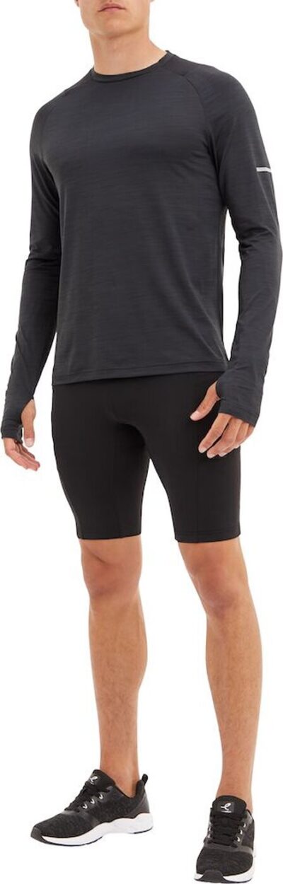 ENERGETICS He.-Langarmshirt Ailo LS M MELANGE/BLACK/BLACK – Bild 4