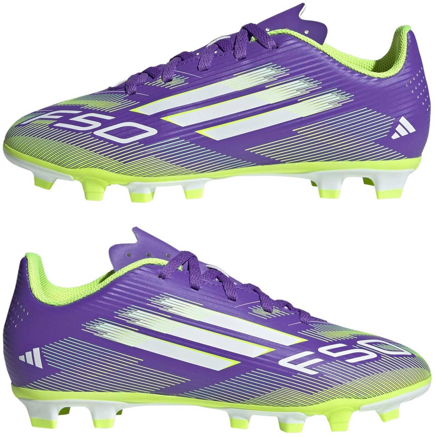 ADIDAS F50 CLUB FG/MG J PURRUS/FTWWHT/LUCLEM – Bild 4