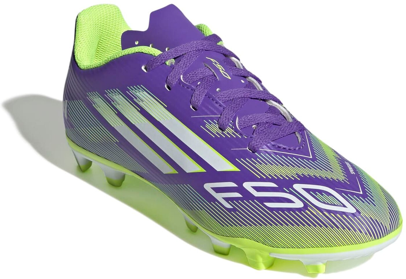 ADIDAS F50 CLUB FG/MG J PURRUS/FTWWHT/LUCLEM – Bild 6