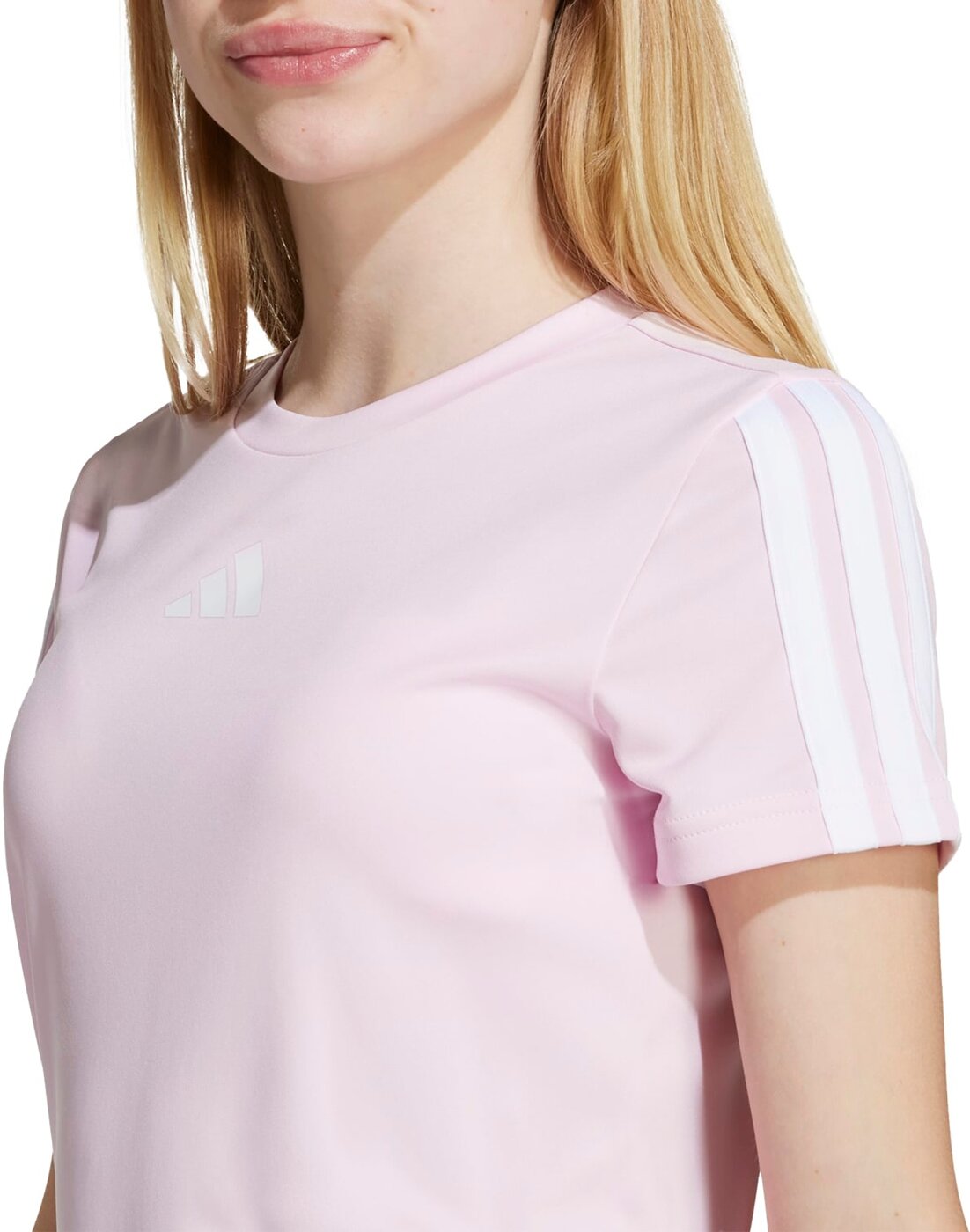 ADIDAS JG TR-ES 3S TEE CLPINK/WHITE – Bild 5