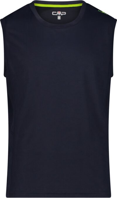 CMP MAN SLEEVELESS T-SHIRT B.BLUE-LIMEGREEN