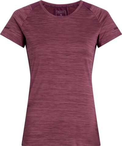 ENERGETICS Da.-T-Shirt Evii SS W MELANGE/RED WINE/RED