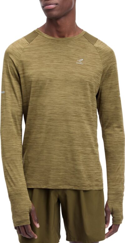 ENERGETICS He.-Langarmshirt Ailo LS M MELANGE/OLIVE DARK/O – Bild 3