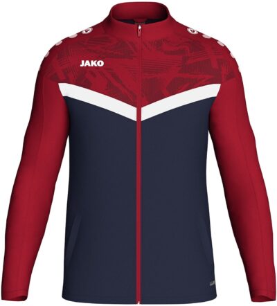 JAKO Polyesterjacke Iconic MARINE/CHILI ROT