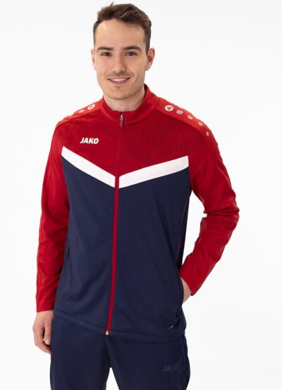 JAKO Polyesterjacke Iconic MARINE/CHILI ROT – Bild 7