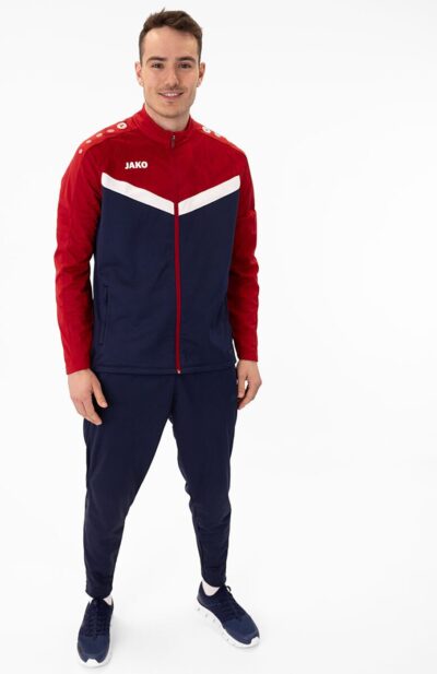 JAKO Polyesterjacke Iconic MARINE/CHILI ROT – Bild 8