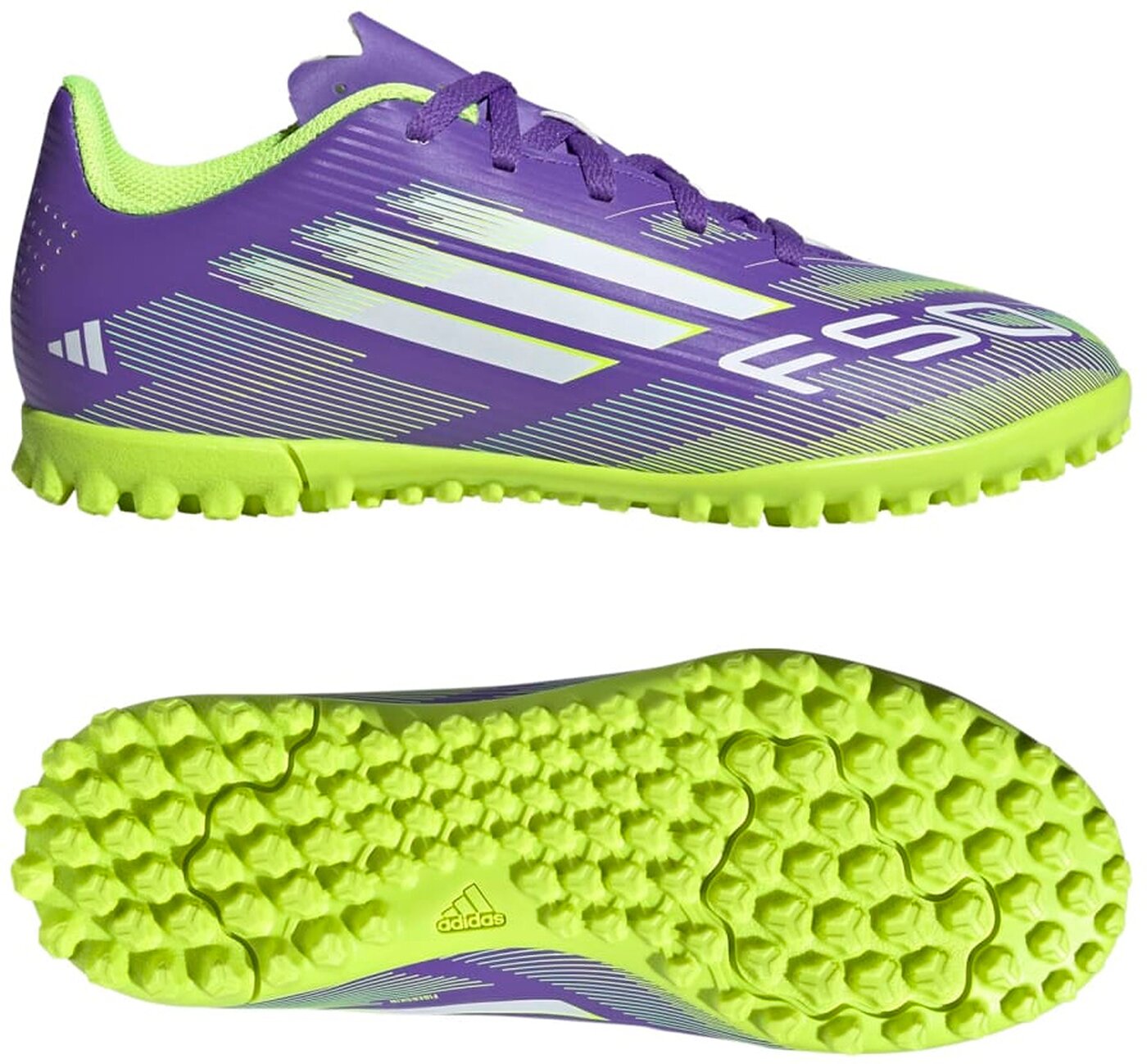 ADIDAS F50 CLUB TF J PURRUS/FTWWHT/LUCLEM – Bild 8